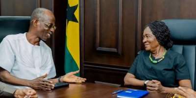 Mr. Johnson Asiedu Nketiah, Chairman of NDC and Prof. Jane Naana Opoku-Agyemang, Vice President