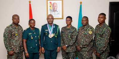 Ghana Immigration and Prisons Service Directors meet African Armwrestling Champions