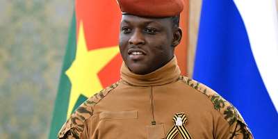 Burkina Fasos military leader Ibrahim Traor took power in September 2022. - AP - Stanislav Krasilnikov