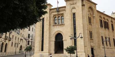 File photo of the Lebanese parliament building in Beiruts Nejmeh Square taken April 15, 2026. -  Anwar Amro, AFP