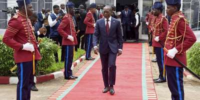 Former Benin President Patrice Talon walk during the inauguration of Benins first Senate at the National Assembly in Porto-Novo, on 30 July, 2026. - REUTERS - Charles Placide Tossou