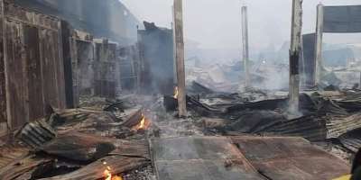 Over 100 Shops Destroyed by Fire in Akyem Oda