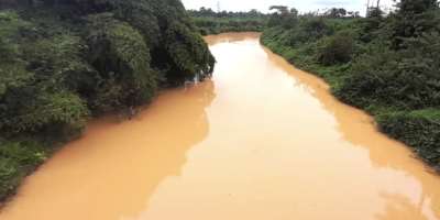 The state of River Bia in Western North of Ghana courtesy of galamsey