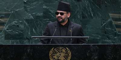 Nepals Prime Minister Balendra Shah addresses the 81st session of the United Nations General Assembly, Sept. 24, 2026 - Frank Franklin II, AP