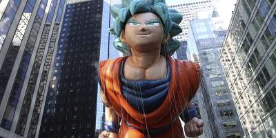 A float depicting Son Goku from the Dragon Ball manga series during the annual Macys Thanksgiving Day Parade in New York in 2018. -  AP - Tina Fineberg