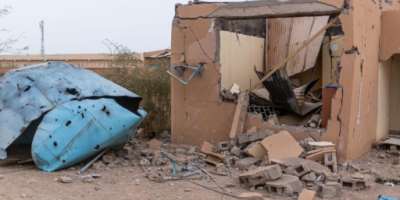 A damaged school is seen in Kidal, in May 2026.  By - (AFP/File)