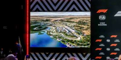 A presentation in Kigali of the proposed F1 circuit in Rwanda. By Jean Baptiste Nkurunziza (AFP)