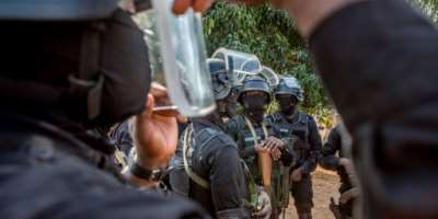 Anti-terrorist police in a training exercise in the Togolese capital Lome last week.  By Yanick Folly AFPFile