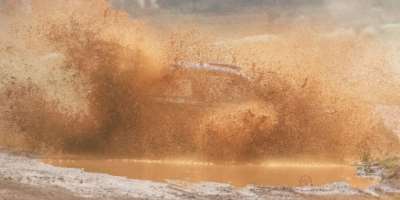 Belgian Thierry Neuville of Hyundai leads after day one of the Safari Rally Kenya which takes place this year during the rainy season.  By SIMON MAINA AFP