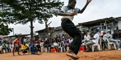 Biama, a fast-pace dance performed on the streets of working-class neighbourhoods, has taken Ivory Coast by storm.  By Issouf SANOGO (AFP)