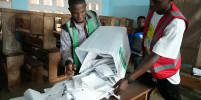 Electoral officials have started counting after Togo's vote but no initial results have been released.  By Emile KOUTON AFP