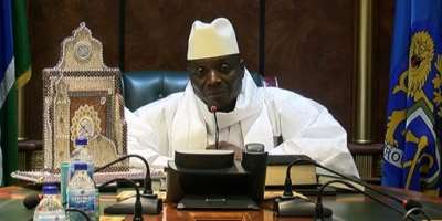 Former Gambian president Yahya Jammeh.  By Handout (GRTS - Gambia Radio and Television Services/AFP/File)