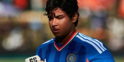 India teenage batter Vaibhav Sooryavanshi walks to the pavilion after his dismissal in Harare.  By Jekesai NJIKIZANA (AFP)