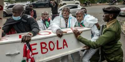 Kenyans have protested against the quarantine base this week.  By Luis TATO (AFP)