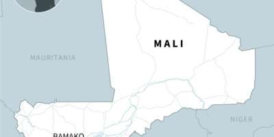 Map of Mali.  By Sophie RAMIS, Vincent LEFAI AFP