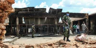 Much of the prison in Burundi's political capital Gitega was destroyed.  By - (AFP)
