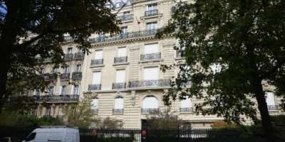 The embassy is in an exclusive area of Paris. By ROMAIN PERROCHEAU (AFP)