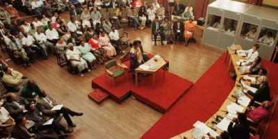 The Truth and Reconciliation Commission heard atrocities committed during apartheid.  By - (POOL/AFP/File)