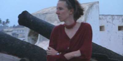 Katrina Browne, at Cape Coast Castle in Ghana, says the U.S. needs to reckon with the damage caused by slavery.