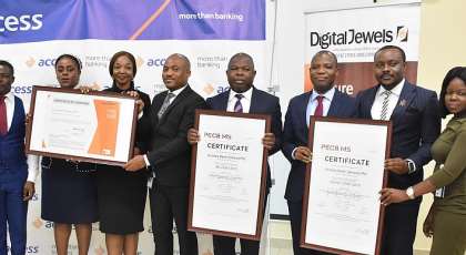 Officials Of Access Bank And Digital Jewels Showcase Certificates