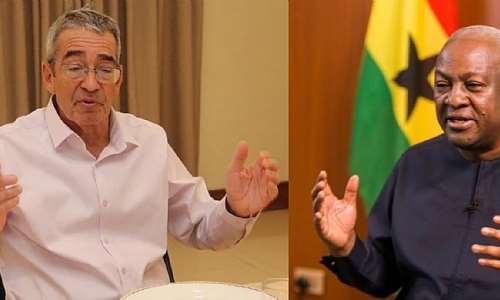 H.E. Mr. Roey Gilad, Ambassador of Israel to Ghana and President John Mahama