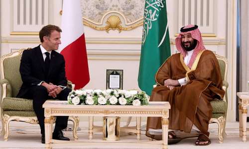French President Emmanuel Macron attends a meeting with Saudi Crown Prince Mohammed Bin Salman at the Al Yamamah Palace in Riyadh, Saudi Arabia, on October 21, 2026. -  Benoit Tessier, Reuters