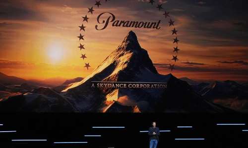 File photo of David Ellison, CEO of Paramount Skydance, taken during a presentation in Las Vegas on April 16, 2026. -  Chris Pizzello, AP