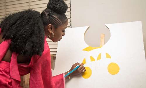 Burna Boy, Ebuka Obi-Uchendu, Dr Caise, Dj Lambo, Others Turn Out For Nissi Ogulu's Art Showcase: “puzzled”.