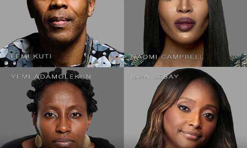 British International Superstar, Naomi Campbell In Endsars Conversation With Femi Kuti, Isha Sesay, Yemi Adamolekun On 'no Filter With Naomi'.
