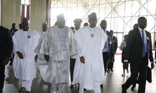 Embalo and Buhari attend the opening of the 2022 Second Ordinary Session of ECOWAS Parliament