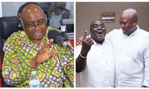 Pollster Ben Ephsonleft and MahamaRight with Julius Debrah