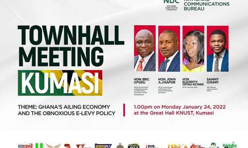 NDC to hold town-hall meeting in Kumasi to dissect Ghana’s ailing economy