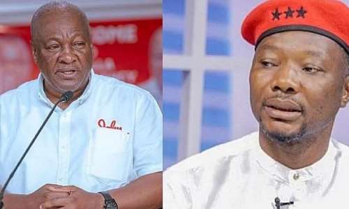 President John Dramani Mahama(left) and 2024 presidential candidate of the Peoples National Convention (PNC), Bernard Mornah