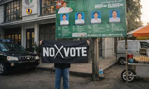 Myanmar stages first phase of polling with thin turnout