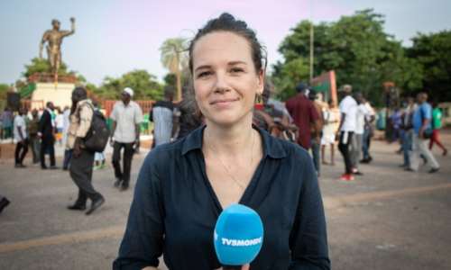 Fanny Naoro-Kabr, a journalist for TV5 Monde, was expelled from a May 14, 2022, public meeting addressed by prominent French Beninese activist Kmi Sba. Credit withheld