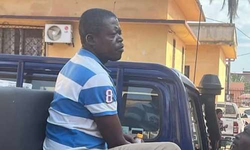Landry Ulrich Nguma Ngokpl, editor of the privately owned newspaper Le Quotidien de Bangui, was arrested on May 8, 2025, over his newspapers report on the alleged return of former Central African Republic President Franois Boziz. (Photo: Courtesy of Fiacre Salabe)