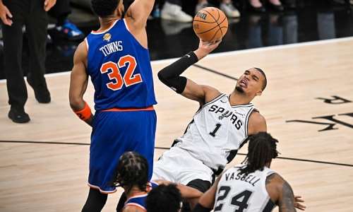 San Antonio Spurs Victor Wembanyama during the second half of Game 5 of the NBA Finals basketball series, June 13, 2026 -  Darren Abate, AP
