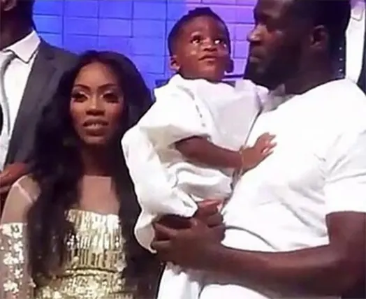 Tiwa Savage and ex-husband with their kid