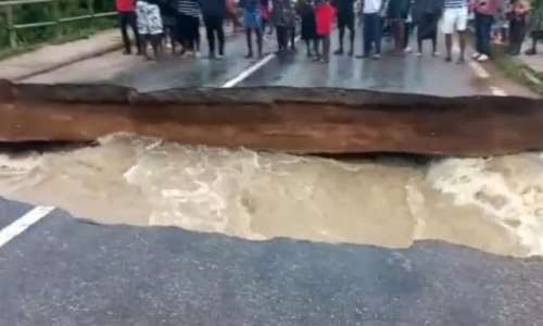 Scene from the Twifo-Jukwa bridge washout