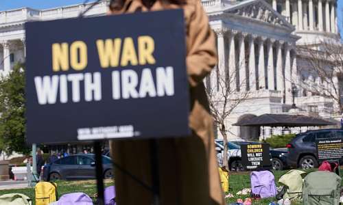 File photo: Members of Congress and peace activists attend an event calling for an end to the Iran war on Capitol Hill in Washington, March 18, 2026. -  Jacquelyn Martin, AP file photo