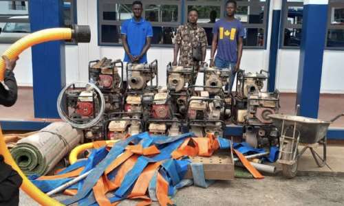 Three arrested in Winneba for illegal mining near GWL water lines