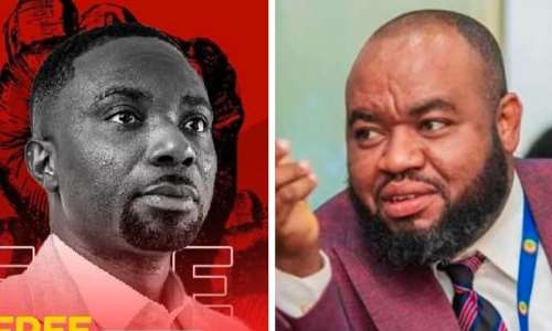 Denis Miracles Aboagye left and Mohammed Adams Sukparu
