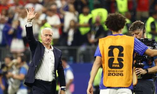 Didier Deschamps salutes the French fans after Spain crushed his hopes of winning a second World Cup as coach. -  Charly Triballeau, AFP