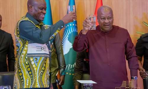 Mahama hosts state dinner in honour of President Nguema