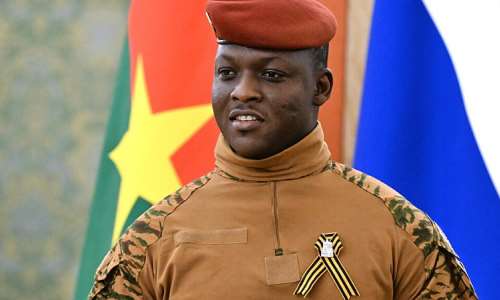 Burkina Fasos military leader Ibrahim Traor took power in September 2022. - AP - Stanislav Krasilnikov