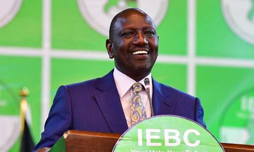 William Ruto speaks after being declared the winner of Kenyaamp;39;s close-fought presidential election. - Source: Tony KarumbaAFP via Getty Images