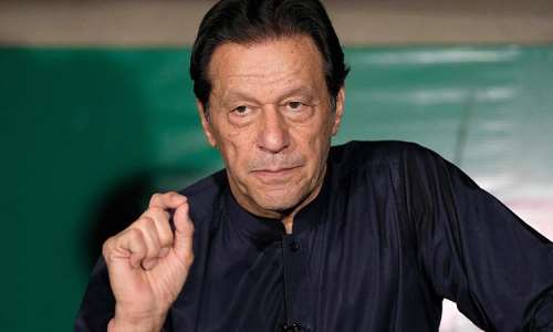 In this file photo, Pakistans former Prime Minister Imran Khan gives a press conference at his home, in Lahore, Pakistan, on May 18, 2023. -  K.M. Chaudary, AP