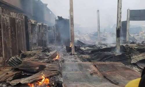 Over 100 Shops Destroyed by Fire in Akyem Oda