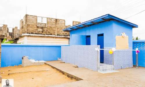 Ras Muta Foundation marks 4th anniversary of late media personality with 4-seater WC facility for Denu Chicago School