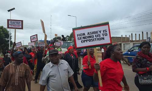 Kwadaso NDC demonstrate to demand removal of MCE